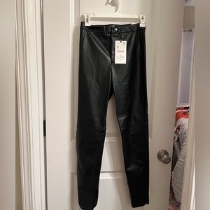 New With Tags Zara leather pants
